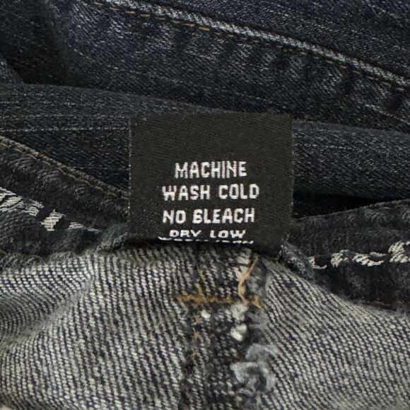 Blues Society JRS SZ 11/12 Jeans Low-Rise Distressed Zip Ankles Chain Dark Wash - Picture 12 of 12